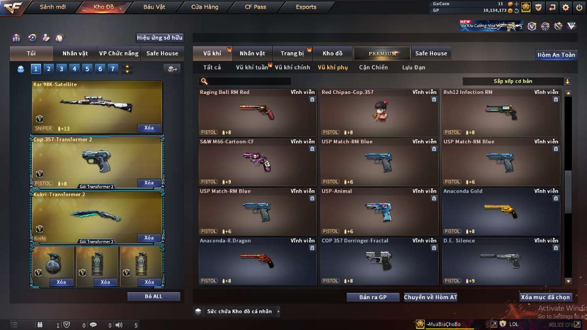 shop acc cf uy tin gia re